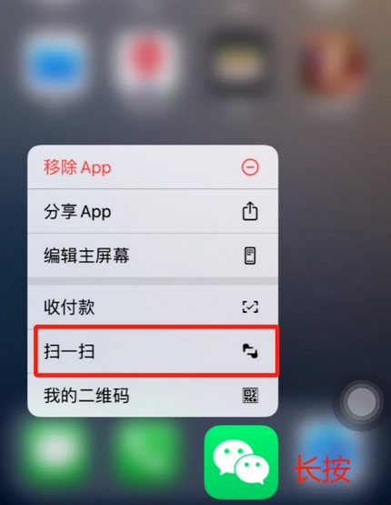 浔阳苹果手机维修分享iPhone 15如何快速打开扫一扫 